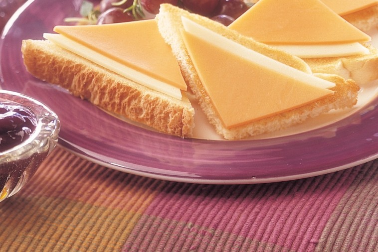 double cheese toast triangles