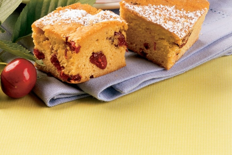 dried sour cherry blondies