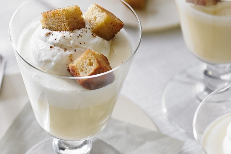 egg nog panna cotta