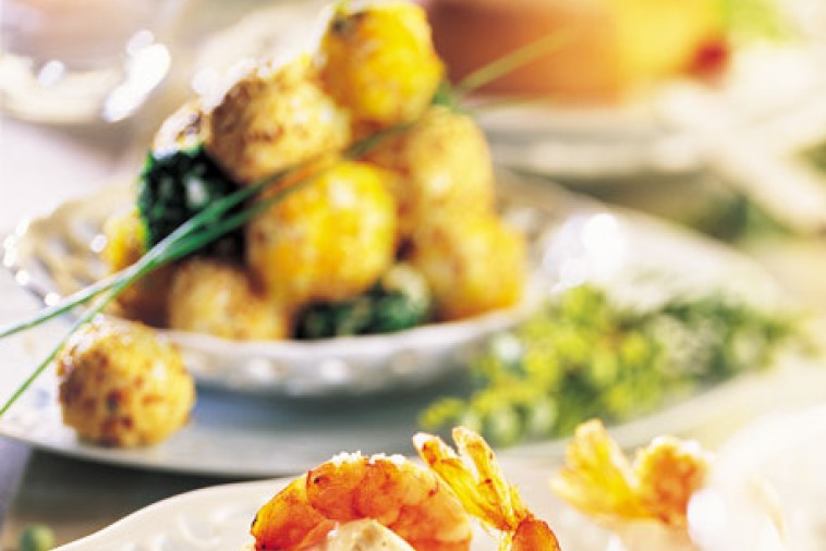 feta christmas balls