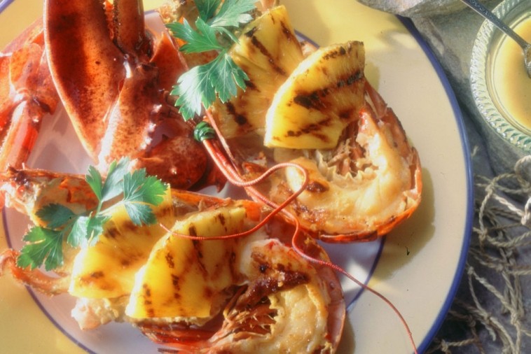 grilled dijon lobsters