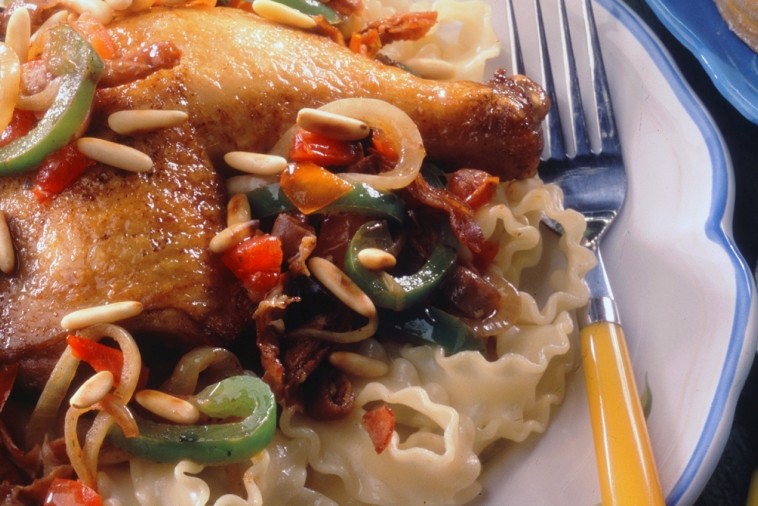 mediterranean chicken with pine nuts
