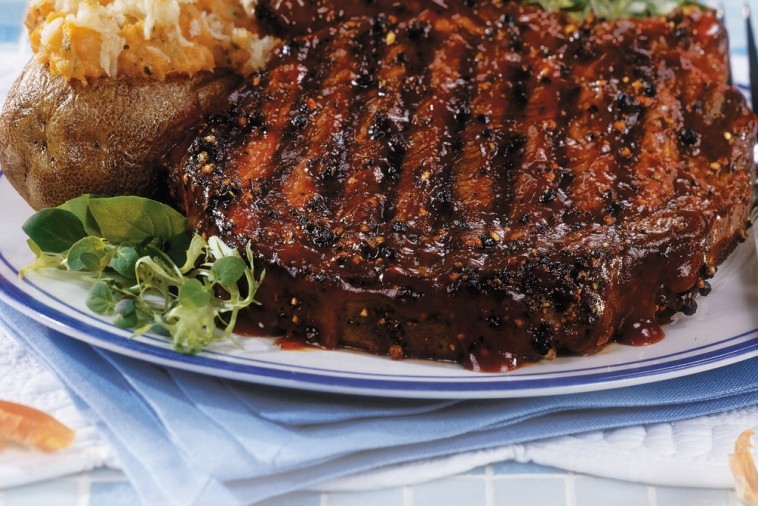 peppercorn rib steak