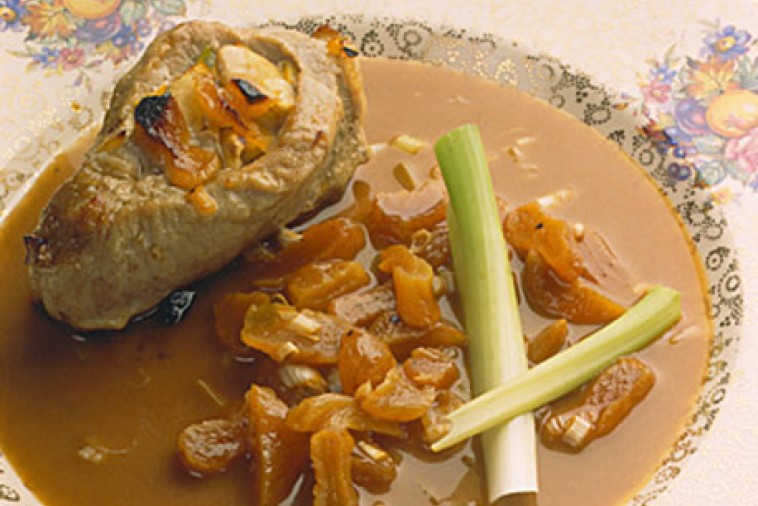 pork chops with spicy apricot stuffing