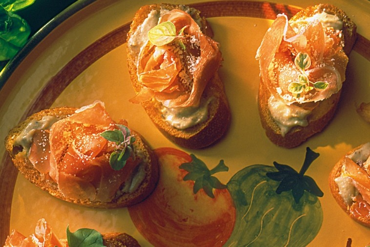 prosciutto on baguette