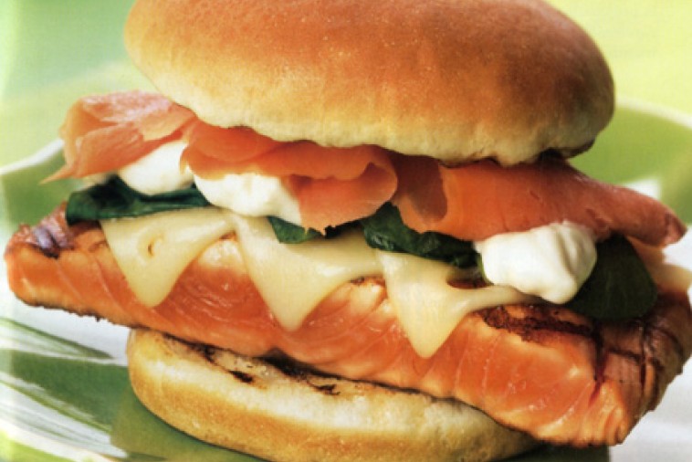 sensational salmon duo with swiss cheese