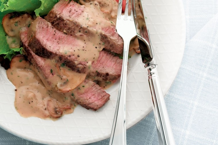 skillet steak with mushroom sauce