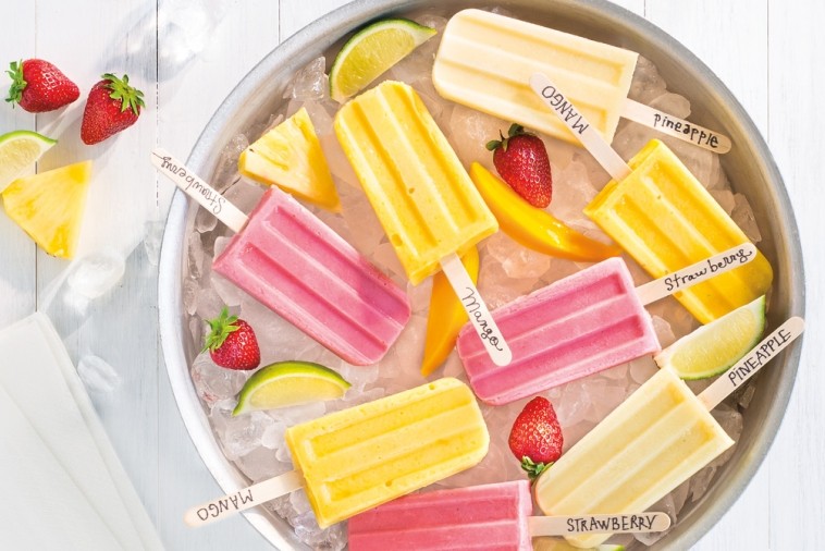 tasty fruit ice pops