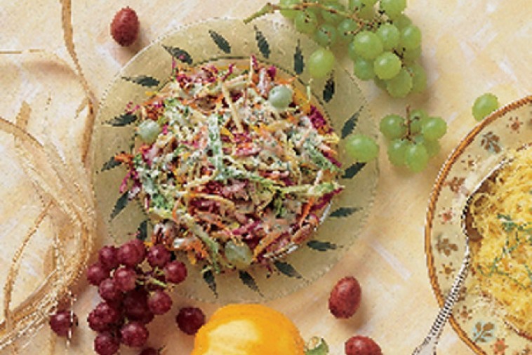tri coloured cabbage slaw