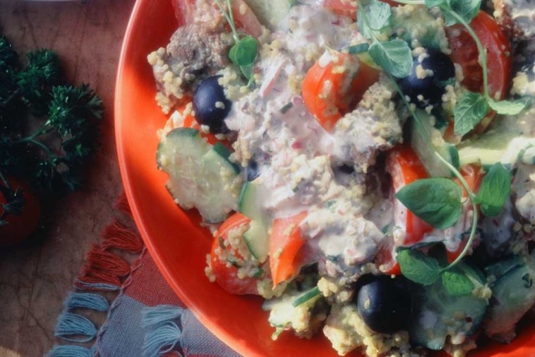 warm lamb and mint salad