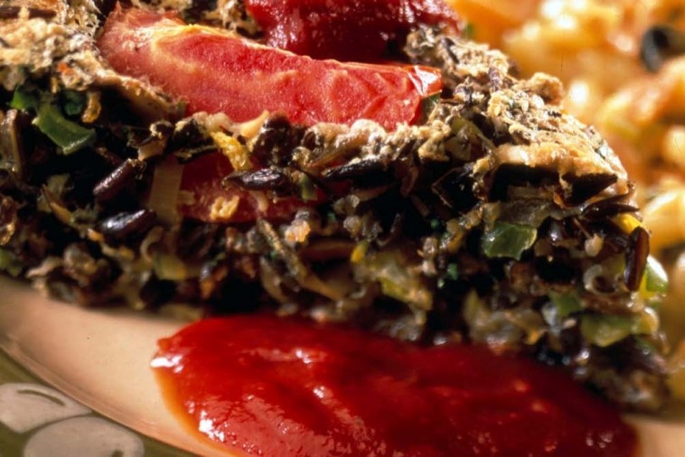 wild rice and egg pie